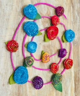 FELT FLOWER GARLAND 200CM