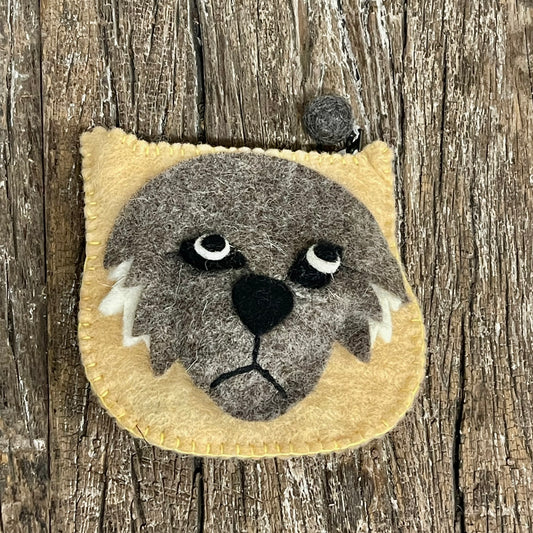 HANDMADE FELT PUPPY PURSE