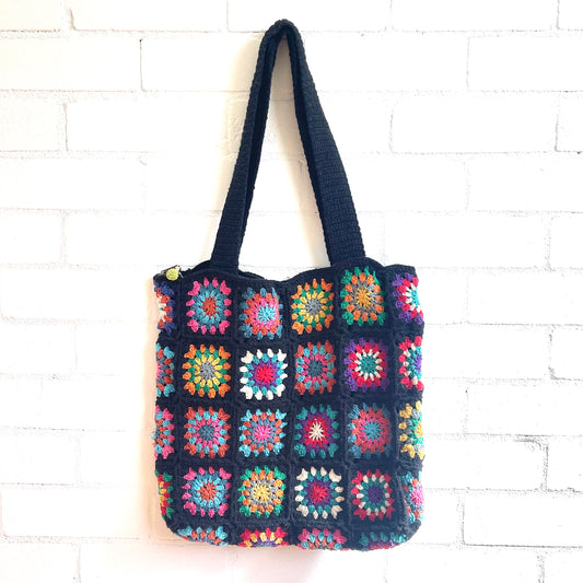 HAND CROCHET SHOULDER BAG 46X40CM