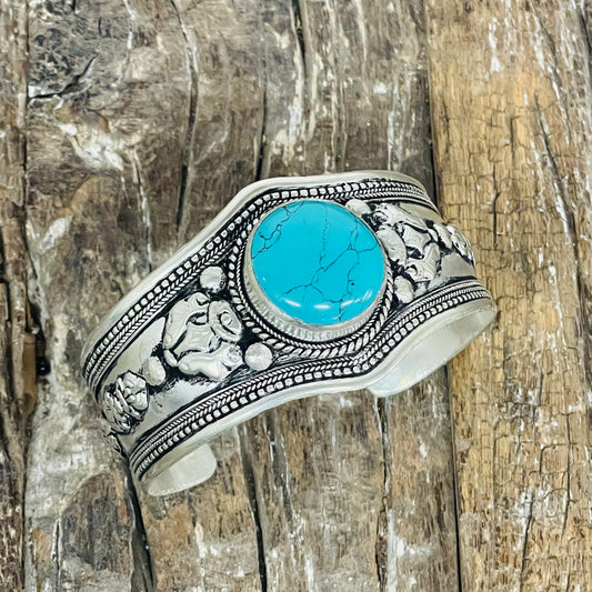 HANDMADE DORJE TURQUOISE CUFF