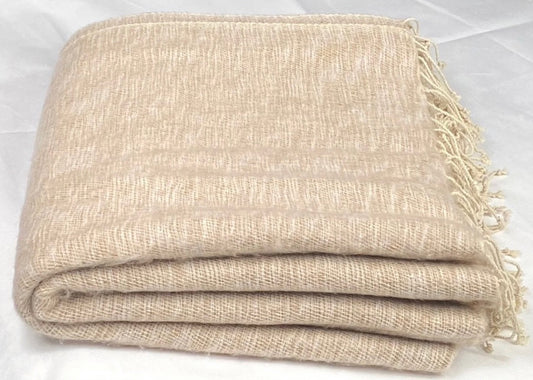 WOOL BLEND HANDLOOM BLANKET 110X260CM