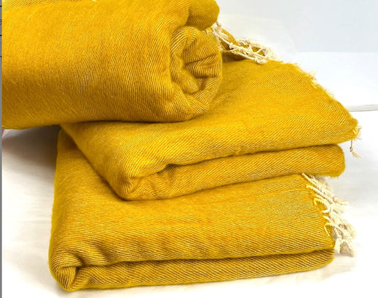 WOOL BLEND HANDLOOM SHAWL 80x190cm