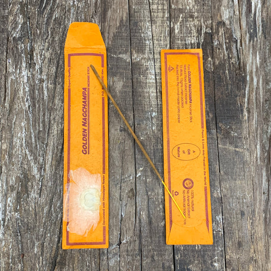 100% Natural Golden Nagchampa Incense Stick