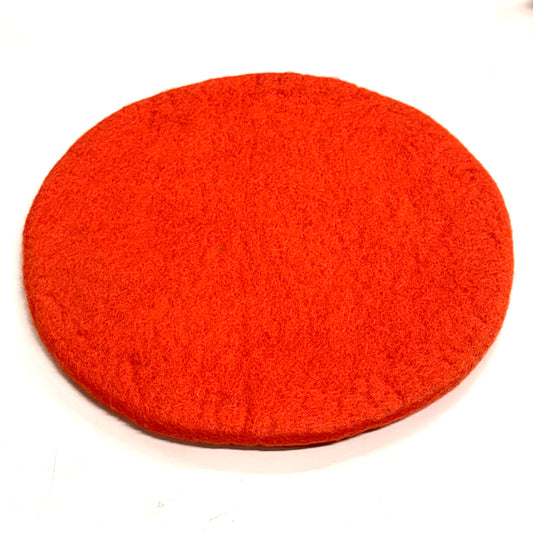 FELT COASTER/KIDS PLAY MAT ORANGE 30CM