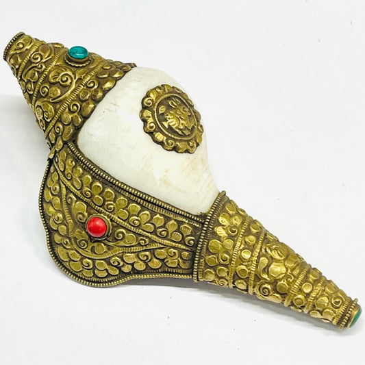 BRASS SHELL CONCH HORN
