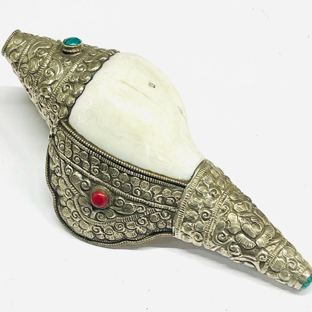 SILVERPLATED SHELL CONCH HORN – Mandala Traders Pty Ltd