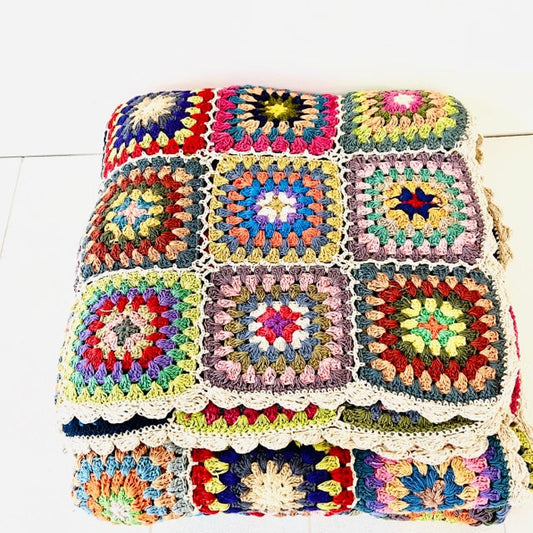 HANDCROCHET COTTON THROW 120X180CM