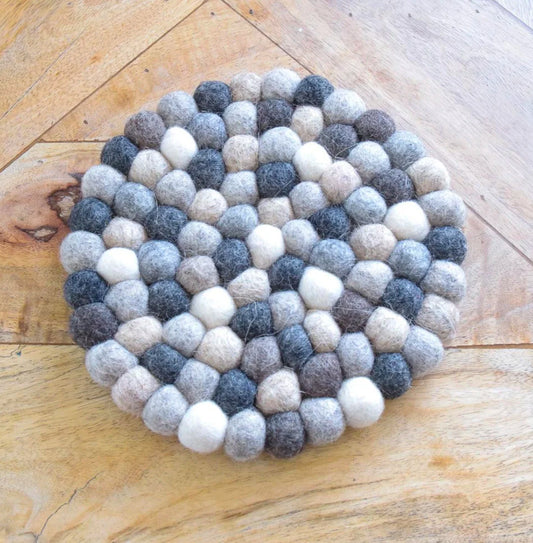 FELT COASTER NATURAL 21CM