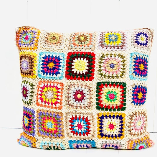 HANDCROCHET COTTON CUSHION 65CM COVER ONLY