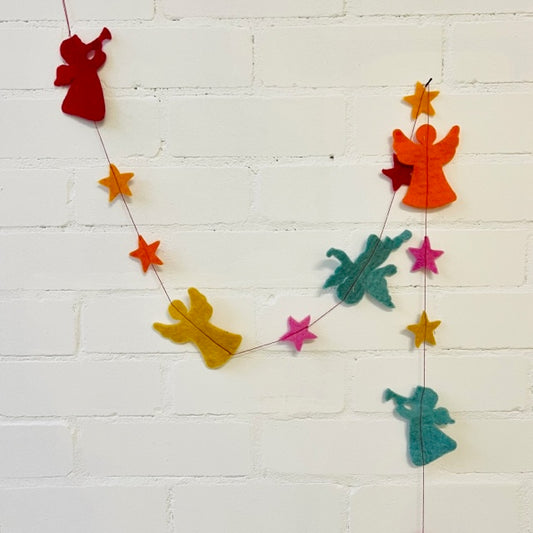 FELT ANGEL GARLAND 155CM