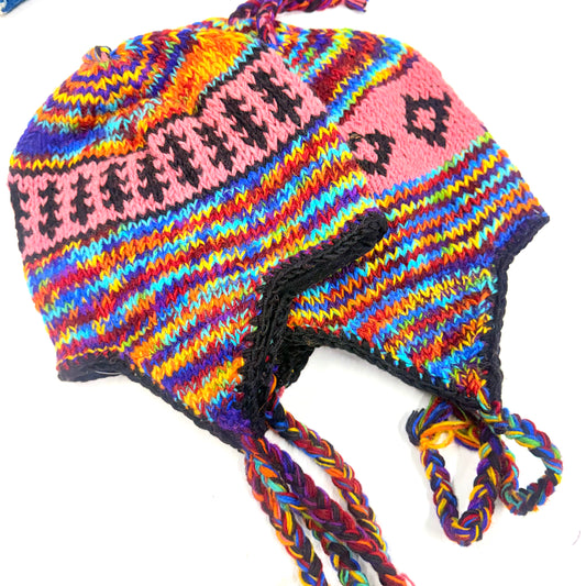 100% WOOL HAND KNITTED BEANY EAR COVER