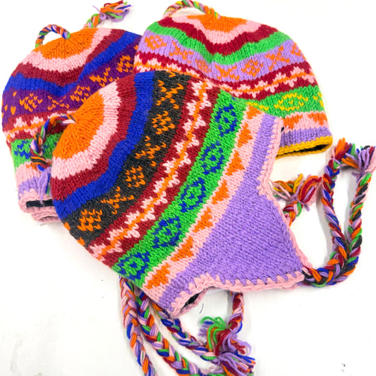 100% WOOL HAND KNITTED BEANY EAR COVER