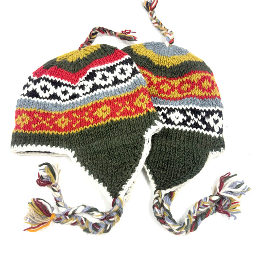 100% WOOL HAND KNITTED BEANY EAR COVER