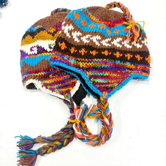100% WOOL HAND KNITTED BEANY EAR COVER
