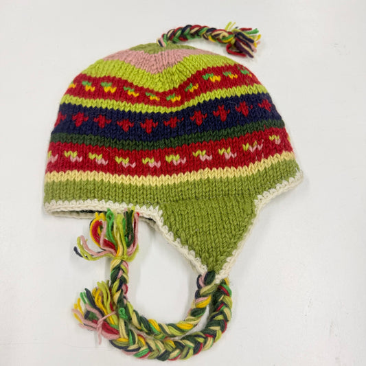 100% WOOL HAND KNITTED EARMUFF BEANY