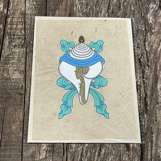 AUSPICIOUS CONCH CARD WITH ENVELOPE