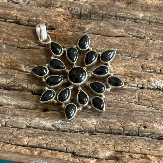 STERLING SILVER BLK ONYX PENDANT