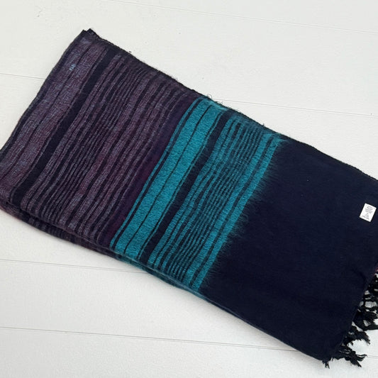 WOOL BLEND HANDLOOM BLANKET 110X260CM