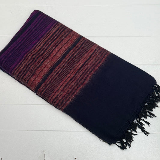WOOL BLEND HANDLOOM BLANKET 110X260CM