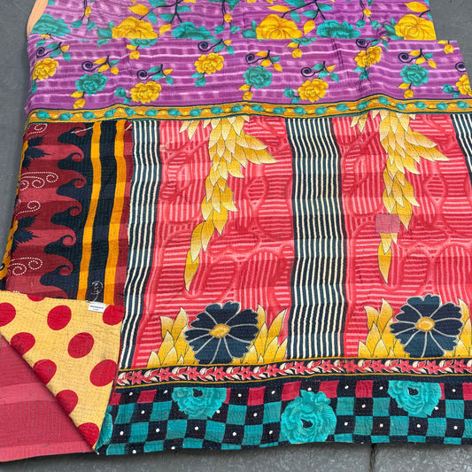 VINTAGE FINE STITCHED HEAVY WEIGHT BENGALI KANTHA JANB34