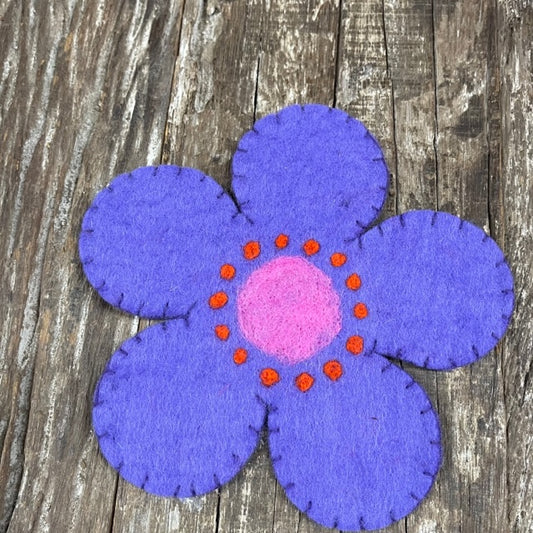 FELT FLOWER COASTER/KIDS PLAY MAT  21CM