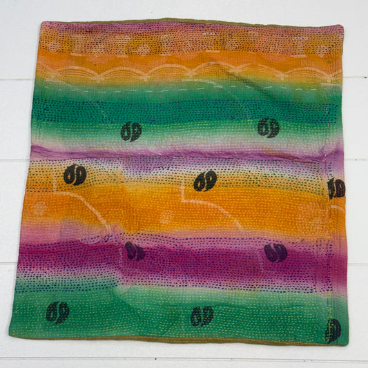 HAND STITCHED VINTAGE COTTON CUSHION COVER ONLY 45CM