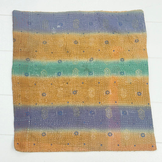 HAND STITCHED VINTAGE COTTON CUSHION COVER ONLY 45CM