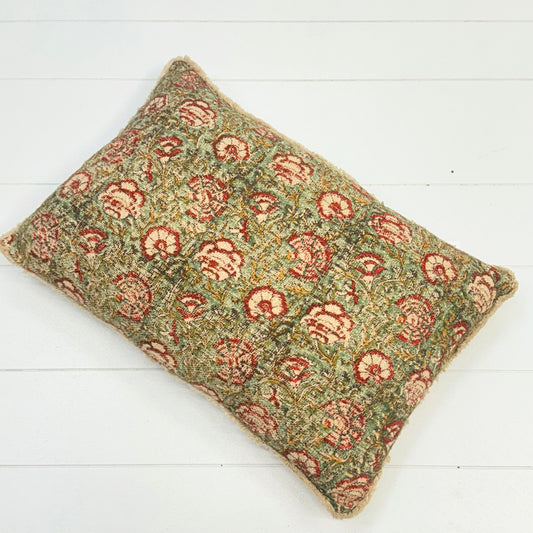 100% COTTON DIGITAL PRINT PILLOW WITH FRINGE 40x60cm