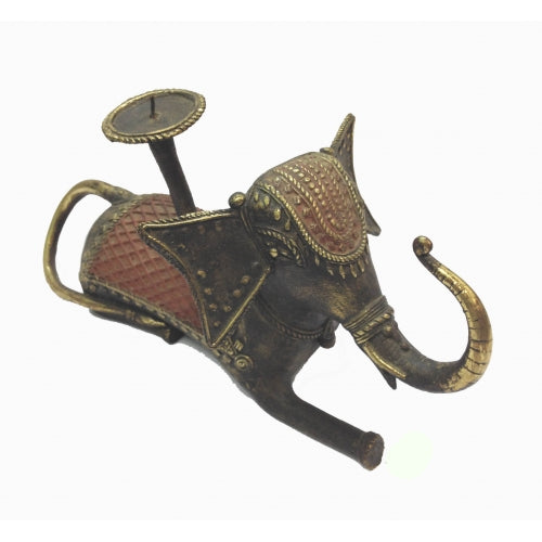 BRASS LOST WAX TRIBAL ELEPHANT