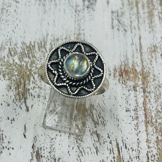 STERLING SILVER MOONSTONE RING