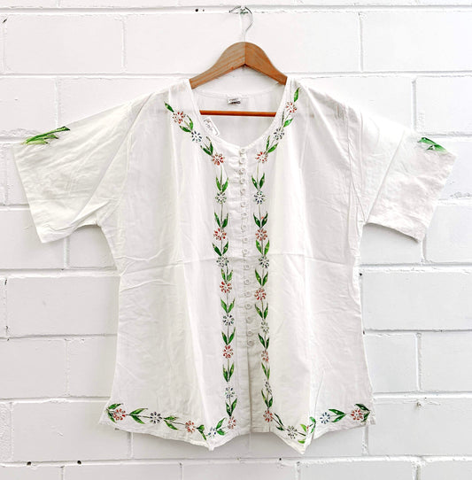 100% COTTON EMB. TOP