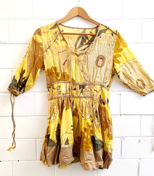 100% COTTON PRINTED TOP