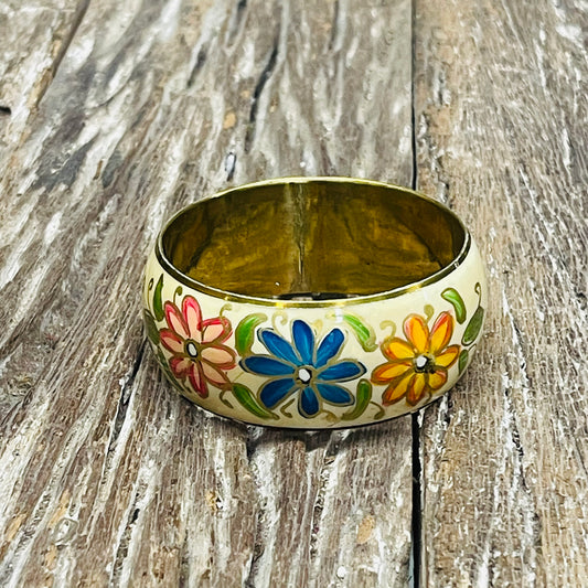 HANDPAINTED BRASS BANGLE