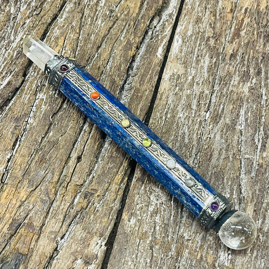 Lapiz Chakra Crystal Healing Wand 18cm