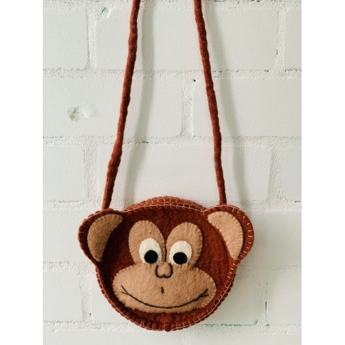 FELT MONKEY SHOULDER BAG