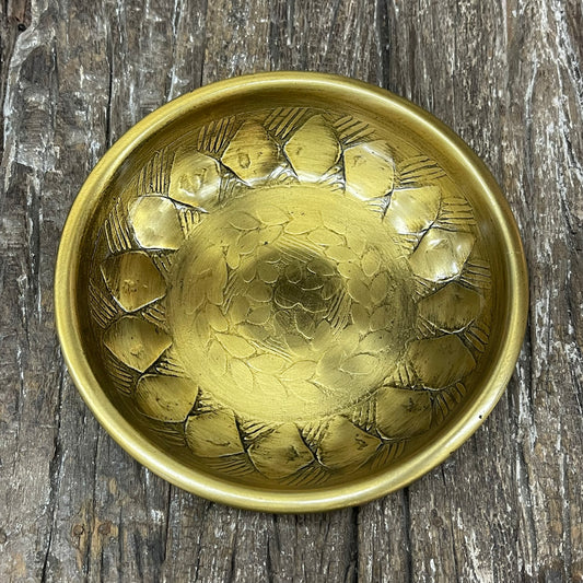 BRASS FINISH BOWL 16CM