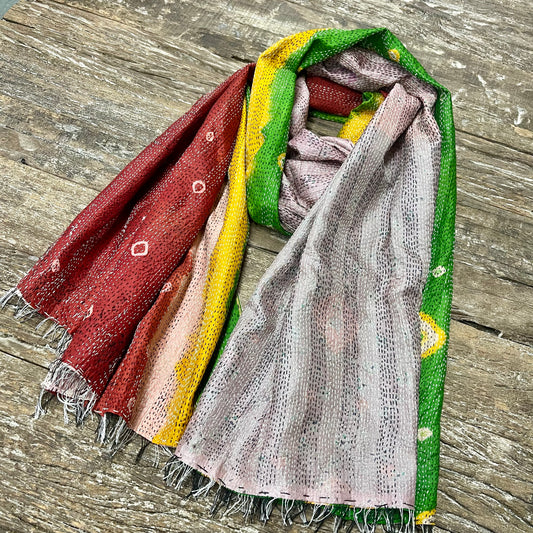 SILK HANDSTICHED THROW 210X80cm