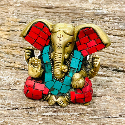 BRASS GANESH STATUE 6.5CM