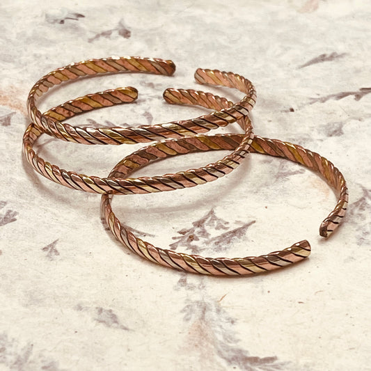 COPPER N BRASS TWISTED HEALING CUFF