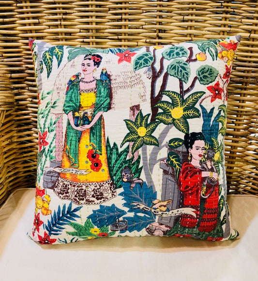 HANDSTICHED FRIDA CUSHION 45CM