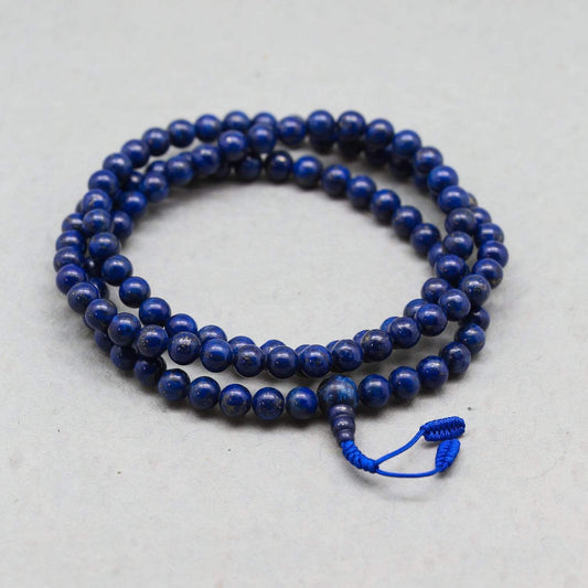 108 LAPIZ BEAD PRAYER MALA