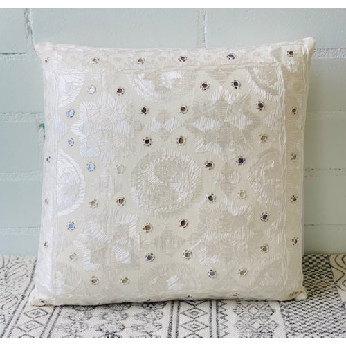 EMB. MIRRORED CUSHION