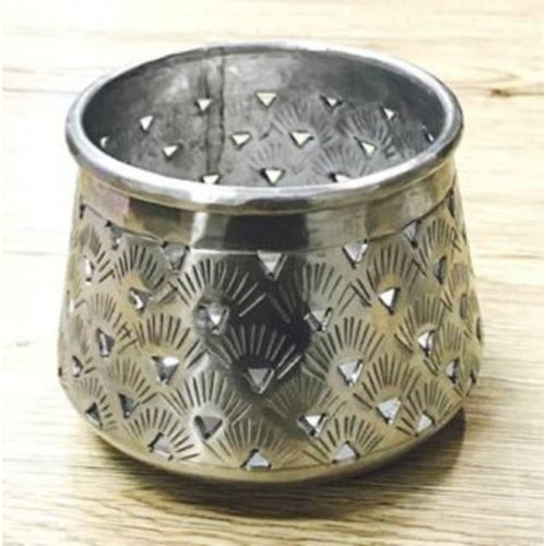 WHITEMETAL CANDLE STAND 10CM