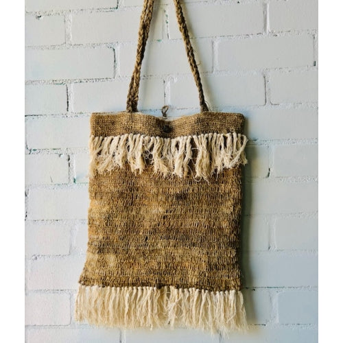 HEMP CROCHET SHOULDER BAG 45x36cm