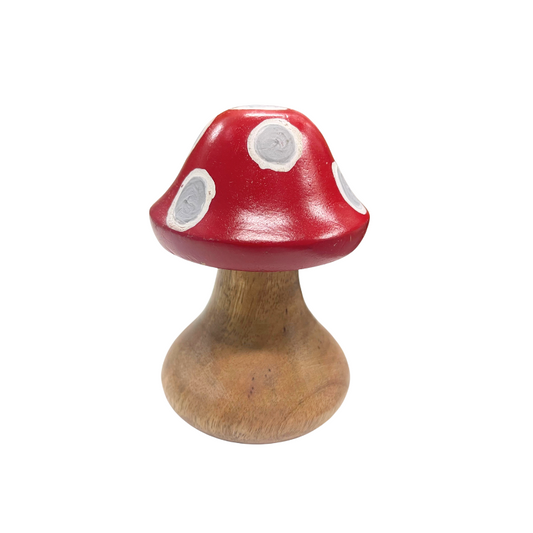 WOODEN MINI MUSHROOM 11x7CM