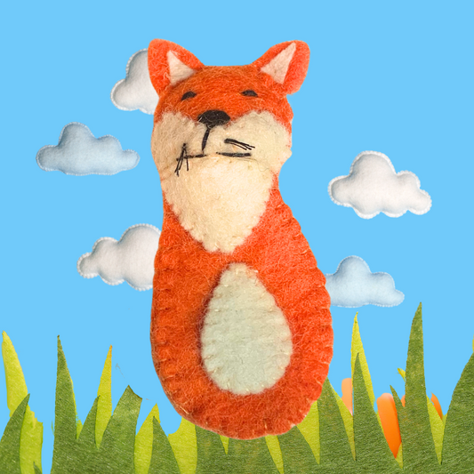 "FOX" FELT FINGER  PUPPET