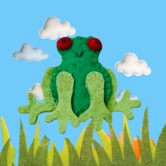 "FROG" FELT FINGER PUPPET