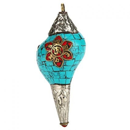SILVER SHELL CONCH HORN