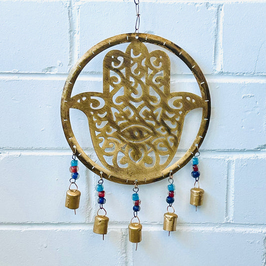 IRON HAMSA BELL HANGING