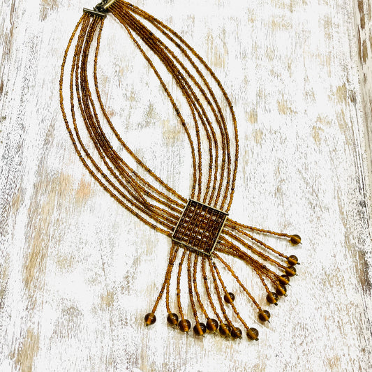 HANDMADE GLASS BEAD  NECKLACE